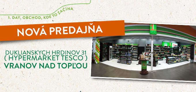NOVÁ PREDAJŇA - Duklianskych hrdinov 31, Vranov nad Topľou