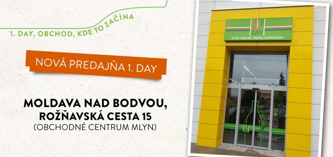 NOVÁ PREDAJŇA V MOLDAVE NAD BODVOU