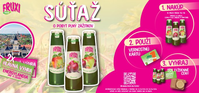 SÚŤAŽ O POBYT PLNÝ ZÁŽITKOV - FRUXI FRESH