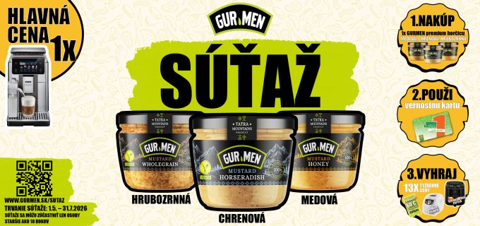 GURMEN PREMIUM HORČICA SÚŤAŽ